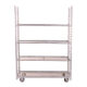 Long cart with adjustable racks