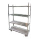 Long cart with racks