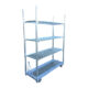 Long cart with racks