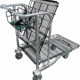 Wellmaster Nesting Shopping Cart 5 inch casters