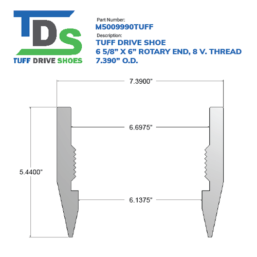 06.625" Drive Shoe – Rotary – Threaded – 8 V. Thread (6 5/8") - Wellmaster