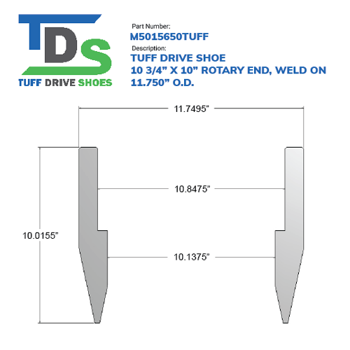 10.750" Drive Shoe – Rotary – Weld On (10 3/4") - Wellmaster