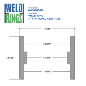 07.000" Weld Ring - 4" Long (7") - Wellmaster