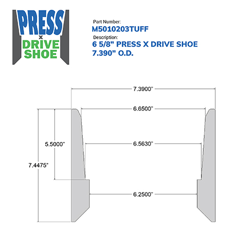 6 5/8” Press x Drive Shoe 7.390” O.D. - Wellmaster