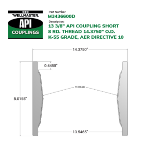 13 3/8" API Coupling - Short - Wellmaster