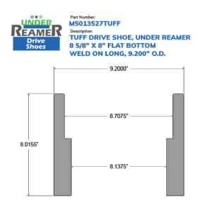 8” Drive Shoe, Under Reamer, Weld On, Long - Wellmaster