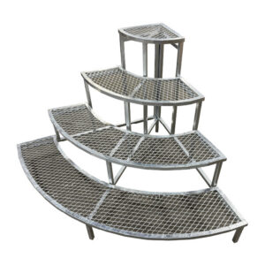 4 Step Quarter Round Display Bench - Wellmaster